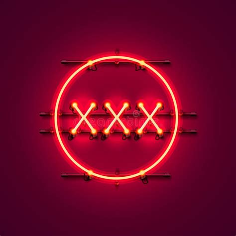 Neon Banner Xxx Text Stock Vector Illustration Of Business 100414880