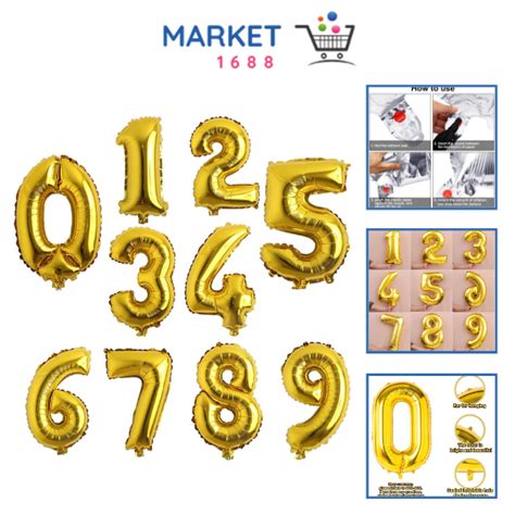 Jual Market1688 Balon Foil Gold Silver 40Cm Balon Pesta Ulang Tahun