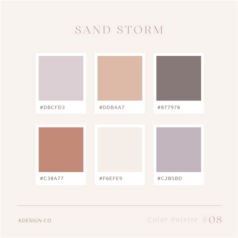 Dusty Rose Color Palette Boho Color Palette Branding