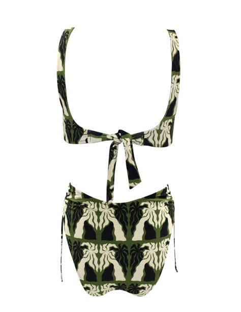 CAMO PALMS HIGH WAISTED BIKINI Emma Swimwear