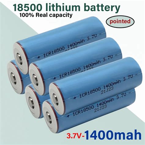 Nueva batería 18500 3 7 V 1400mAh con punta puntiaguda batería de iones