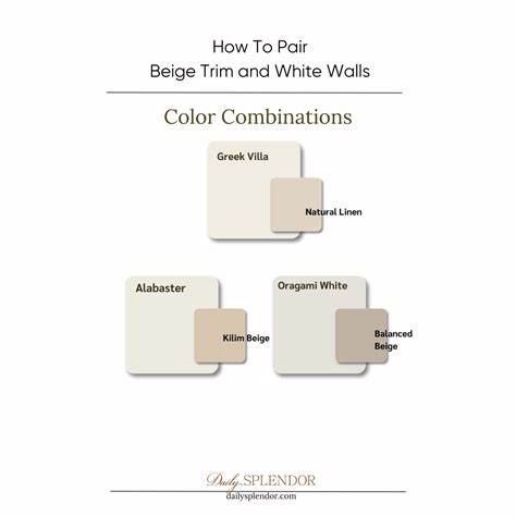 How To Pair Beige Trim and White Walls | The BEST Paint Colors! | Daily
