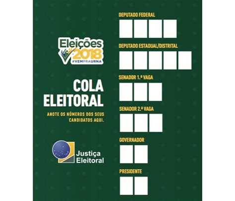 Cola Eleitoral Baixe E Imprima O Santinho Oficial Do TSE Para Votar