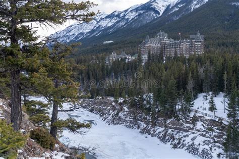 Banff Springs Hotel in Winter. Stock Photo - Image of banff, landmark ...