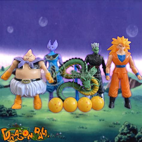 Kit Boneco Dragon Ball Z Action Figure Goku Bills Majin Boo Zamasu