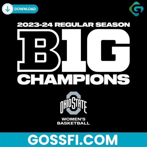 Ohio State Womens Basketball 2024 Big Ten Regular Season Champions Svg