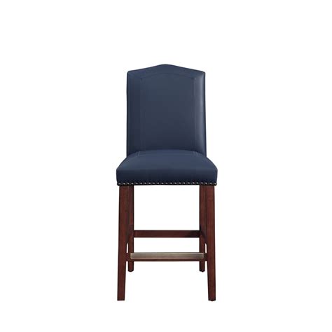 Comfort Pointe Carteret Navy Blue Leather Counter Stool 3206 024BL