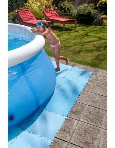 Protector Suelo Piscina Modular 9 Pzas 50x50cm Bestway Flowclear 58220