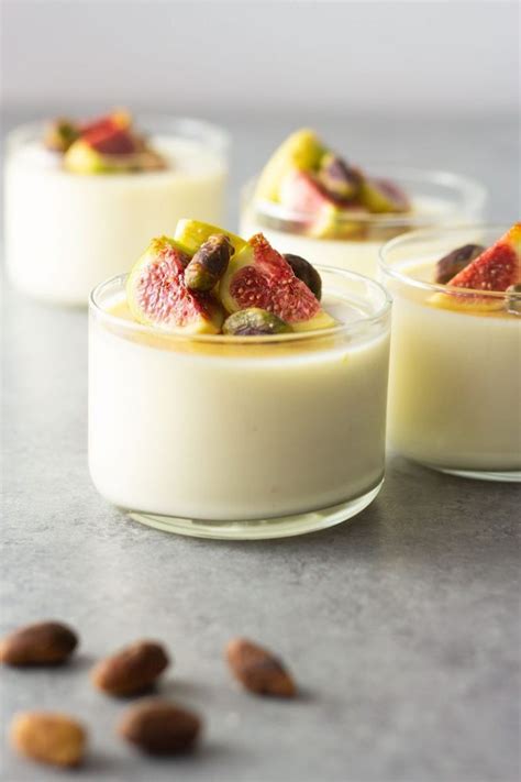 Goat Cheese Panna Cotta With Figs Honey And Pistachios Recipe