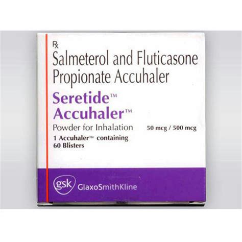 Salmeterol And Fluticasone Propionate Accuhaler Seretide Accuhaler 50mcg 500mcg General