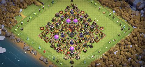 Farming Base Th10 Max Levels With Link Anti 3 Stars Town Hall Level 10 Base Copy Clash Of