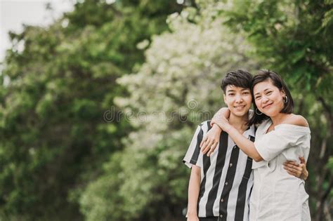 Two Happy Asian Lesbian Couple In Love Stock Image Image Of Partner