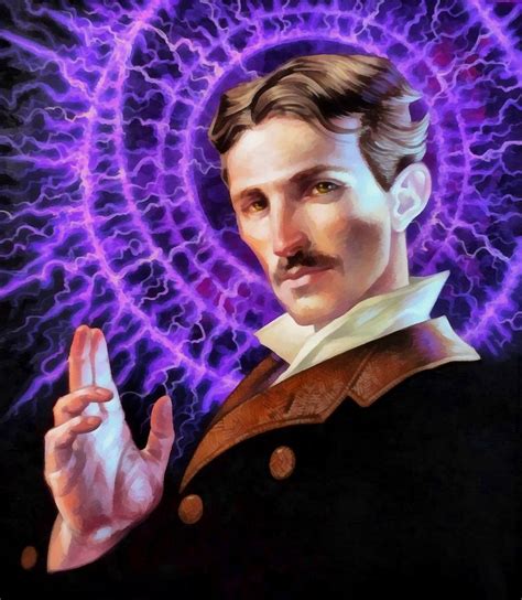 Nikola Tesla Digital Art By Janek Plodow Pixels