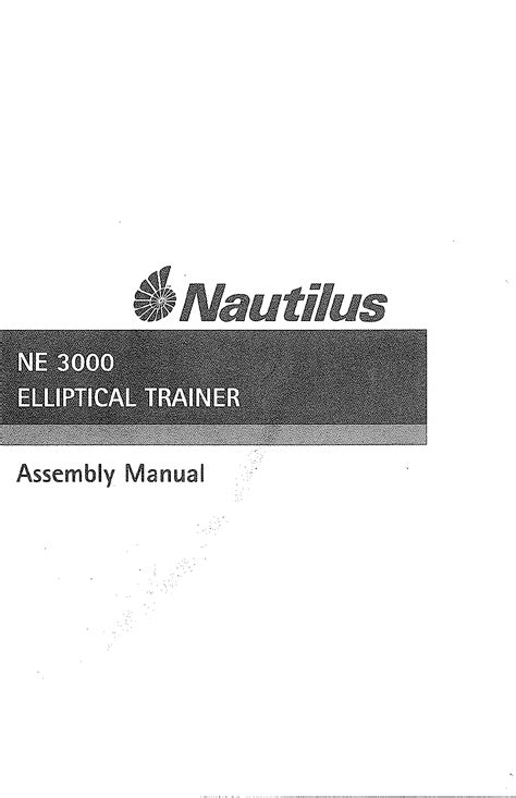 Nautilus Ne 3000 Assembly Instruction ManualsLib Makes It Easy To Find ...