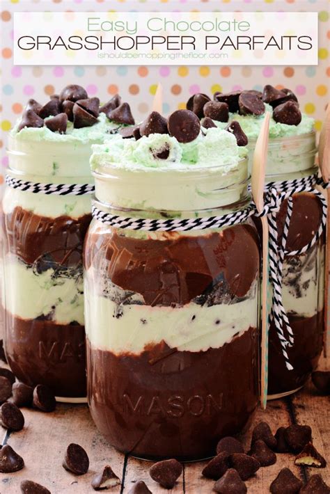 Grasshopper Parfaits Mason Jar Desserts Parfait Recipes Desserts