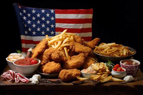 Premium Photo | American fast food