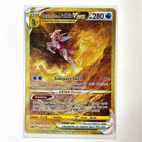 origin form palkia vstar gold crown zenith nm