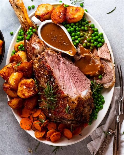 Roast Lamb Leg With Gravy Recipetin Eats