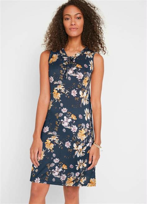 Vestido Decote V Curto Floral Campestre Bonprix