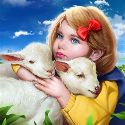 Solve Puzzle Hugging The Lambs Jigsaw Puzzle Online With Pieces