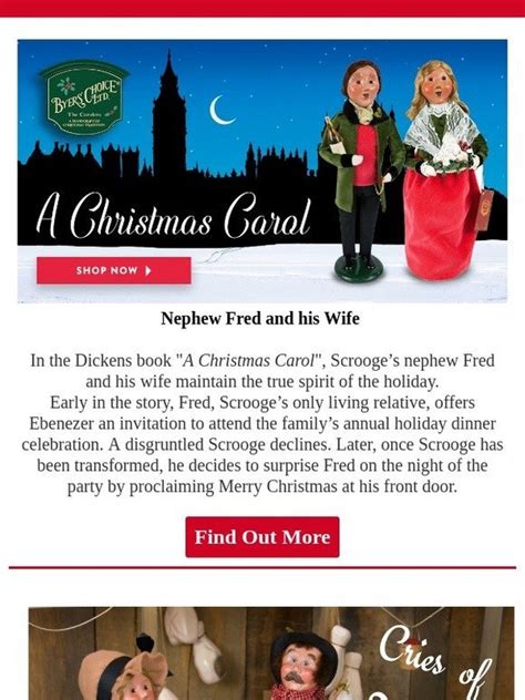 Scrooge's Nephew Fred Exciting New Piece Byers Choice 2018 A Christmas ...