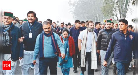 Bharat Jodo Yatra Enters Hp To Enter Jammu Today Shimla News Times