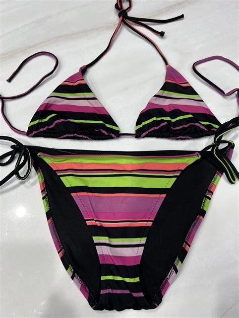 VICTORIA S SECRET Bikini Triangle String Top Bottom Gem