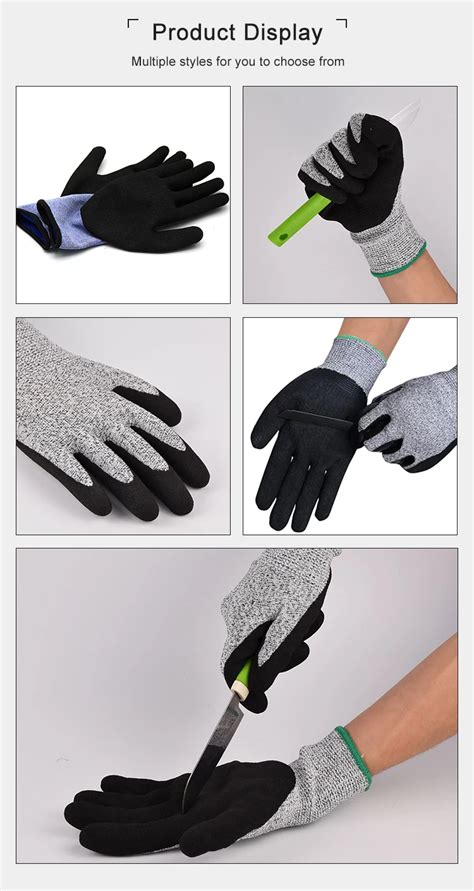 Great Grip En388 4544 Hppe Cut Resistant Level 5 Work Safety Gloves