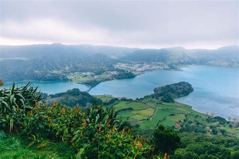 Premium Photo | Lake sete cidades from vista do rei viewpoint in sao ...