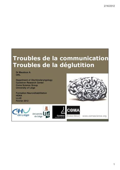 PDF Troubles de la communication Troubles de la déglutitionNeuror