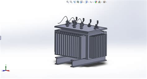 电力变压器solidworks 2012模型图纸下载 懒石网