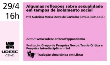 Notícia Palestra online da Udesc Cead abordará sexualidade em tempos