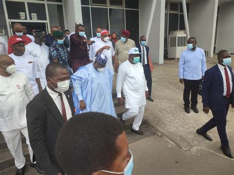 Orji Kalu Receives Senate President As He Arrives Enugu To Commission