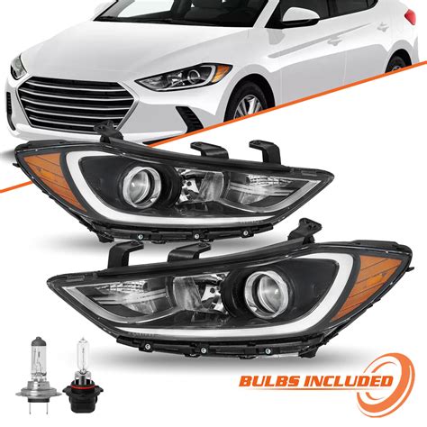 For 2017 2018 Hyundai Elantra Halogen Headlight Assembly Lamps