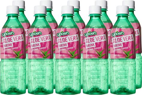 Yoosh Aloe Vera Lychee Drink 10 X 500 Ml Amazon Au Pantry Food