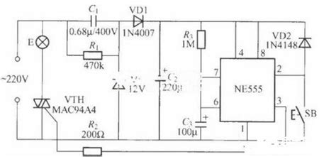 四款采用时基电路的延迟灯电路分享 555集成电路大全 电子发烧友网