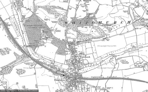 Historic Ordnance Survey Map Of Whitchurch On Thames 1910