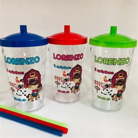 Copos Twister Shake Personalizado Lembrancinha Infantil Temos Todos