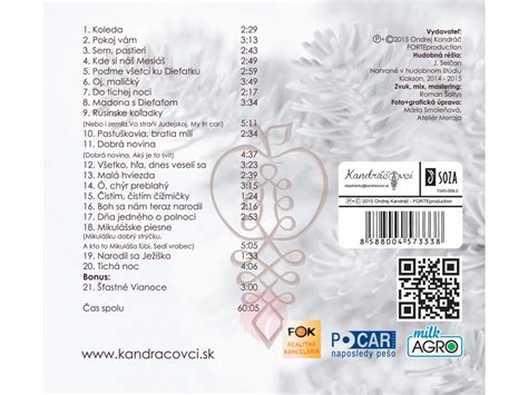 Cd Kandráčovci Koleda Vianočné Piesne Rusynshop Sk