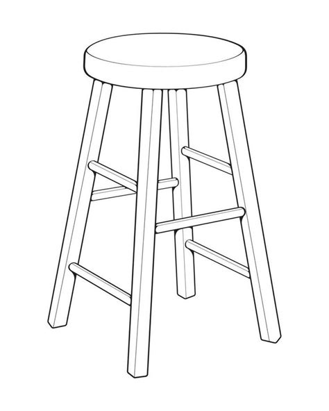 Download Bar stool perfect linear icon. Line art customizable ...