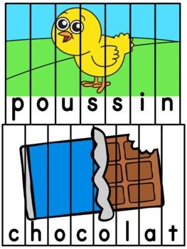 French Easter Puzzles Pâques Casse tête by French Buzz TpT