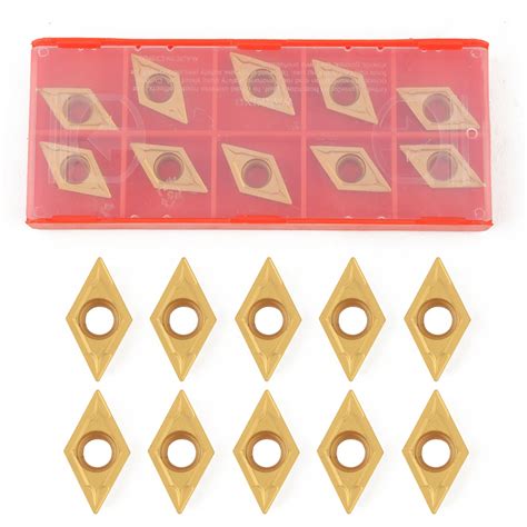 Aliexpress Buy Pcs Gold Carbide Inserts Dcmt T Hm Ybc