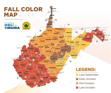 Fall Foliage Map : r/WestVirginia