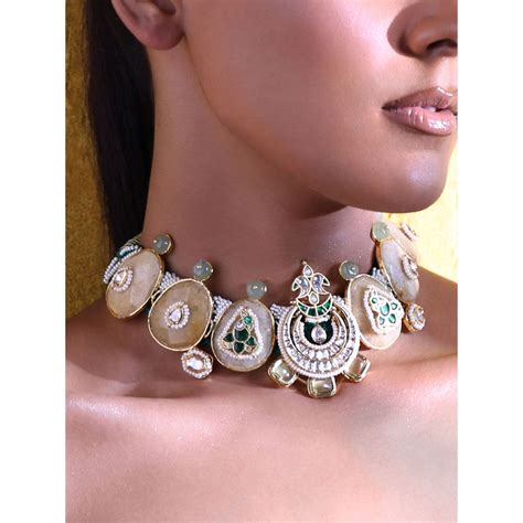 Joules By Radhika Multi Color Extravagant Choker With Jwellery Set Buy