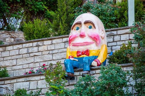 Humpty Dumpty Sat On A Wall Close Up Stock Image Image 53851691