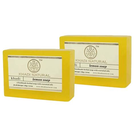 Khadi Natural Lemon Soap Pack Of 2 Buy Khadi Natural Lemon Soap