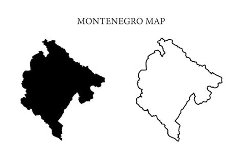 Premium Vector Montenegro Region Country Map Vector