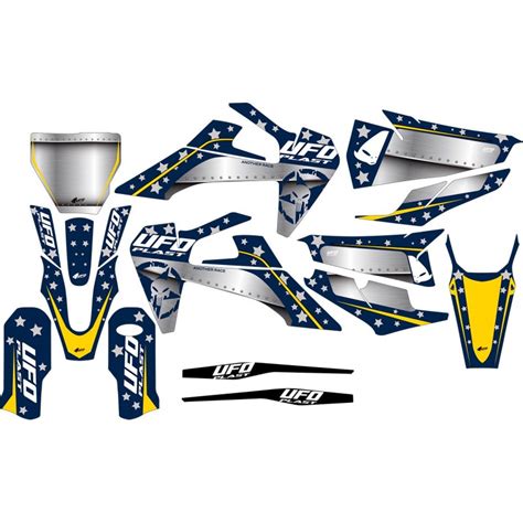 Kit De Adhesivos Ufo Stardust Husqvarna Te 150 2020 2023 Color Azul