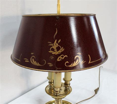 Proantic Bouillotte Lamp In Gilt Bronze Empire Style Early Twentie