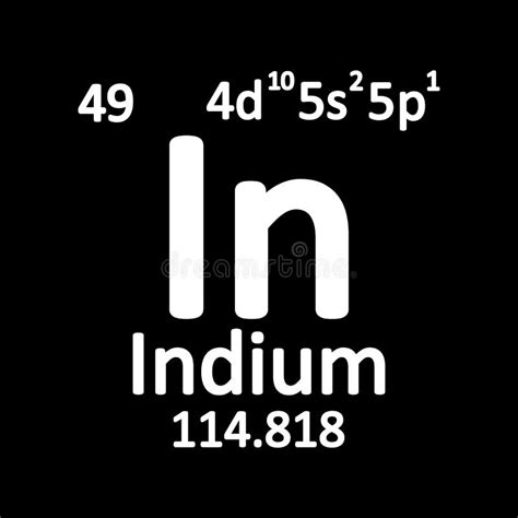 Periodic Table Element Indium Icon. Stock Illustration - Illustration ...